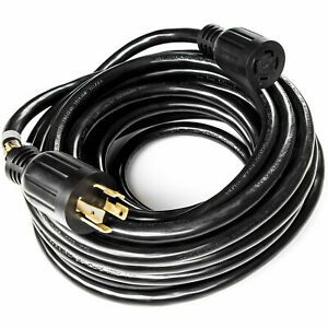30 Amp 40 FT NEMA L14-30 4 Wire 10 Gauge 125/250V Generator Power Cord Extension