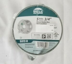 Bell Outdoor 5372-0 Gray Die Cast Aluminum Weatherproof Outlet Box