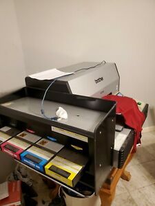 Brother GT-541 Direct to Garment Printer w/ Rolling Stand yellow head needs work