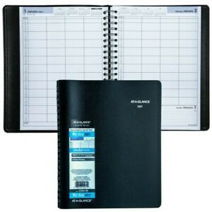 4 person 2021 day planner At A Glance Item#G560-00 black 8.5&#034; x 11&#034; 