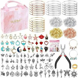 300Pcs Bangle Bracelets Making Kit,  Charm Bracelet Making Kit with Expandable