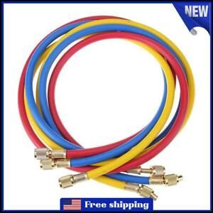 3pcs 1.5m AC Charging Hoses Tube R134a Air Conditioning Refrigerant Tool 3