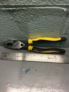Klein J213-9NECR Side Cut/Crimping Pliers, 9-1/2&#034;, High Leverage, Journeyman