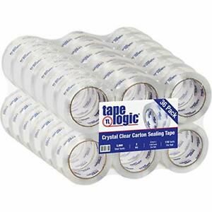 Tape Logic #200CC Crystal Clear Tape 2.0 Mil 2&#034; x 110 yds Clear 36/Case