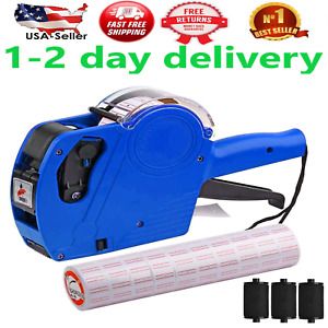 MX-5500 8 Digits Price Tag Gun with 5000 Sticker Labels 3 Ink Refill Label Maker