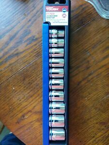 Hyper Tough 11-Piece 3/8-Inch Drive SOCKET SET SAE 1/4 - 13/16-in Holder / Rail
