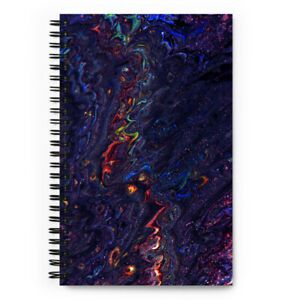 Spiral notebook - Multicolored Psychedelic Abstract Painted Design