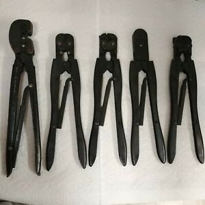 Set of 5 AMP Profesional Racheting Crimping Tools
