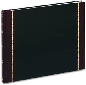 TOPS Visitors Register Book: Black Cover, 200 Pages, 12 1/4&#034; x 9 1/2&#034;