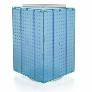 Azar Displays 701414-BLU Rotating Display Stand - 4-Sided Display Racks - Peg...