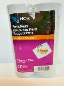 NCR Cash Register Paper Rolls Lot Of 10 - 1-1/2&#034; x 128&#039;    S6