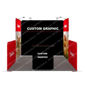 10ft Fabric Trade Show Displays Booth System Pop Up Stand Banner All Included