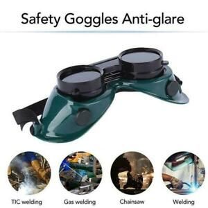 TWO Pair New Welding Cutting Welders Goggles Glasses Flip Lenses Up Dark A6B7