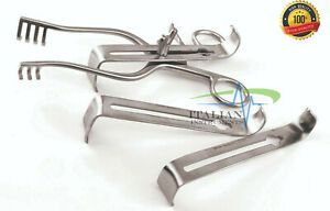 Henley Self Retaining Retractor With 3 Center Blades Surgical German Stainless