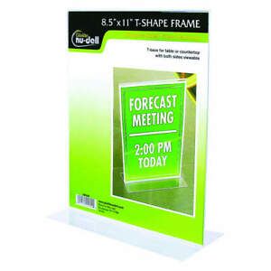 NUDELL 38020 Sign Holder,Freestandng,8-1/2x11,Acrylic