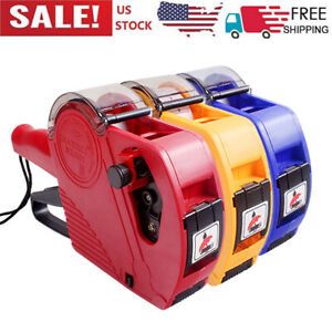 8 Digits Price Tag Gun MX5500 EOS w/ Label Paper &amp; Ink Roller Retail Shop B9K4
