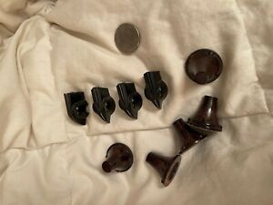9 Bakelite knobs Valve Radios vintage restoration marbled Daka Ware chicken head