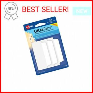 Avery Ultra Tabs, 3&#034; x 1.5&#034;, 2-Side Writable 24 Repositionable Filing Tabs