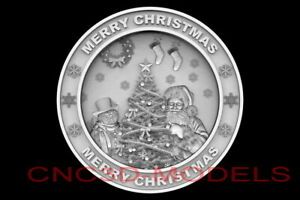 3D Model STL for CNC Happy New Year Aspire Merry Christmas Santa Claus D767