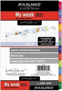 2022 AT-A-GLANCE Weekly/Monthly Planner Refill, 52122 Day-Timer KD81-285Y | NEW