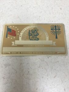 VINTAGE METAL SOCIAL SECURITY CARD (50s-60s) USA Catholic St. Christopher New. R