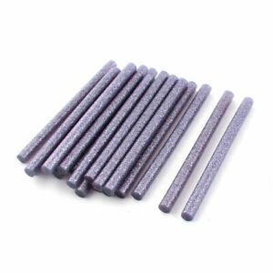 7mm Dia Light Purple Glitter Electric Hot Melt Gun Glue Sticks 100mm 20 Pcs