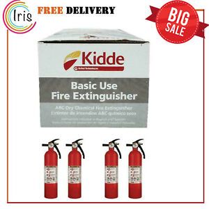 2.5lb Fire Extinguisher ABC Dry Chemical - Kidde Disposable - 1A10BC - FOUR PACK