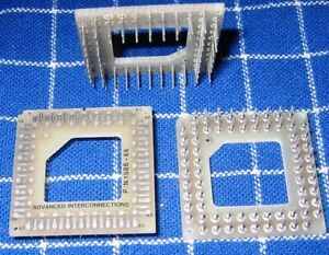 3 Pcs. Advanced Interconnections P/N 1586-68 PLCC-68 to PGA-68 Adapter