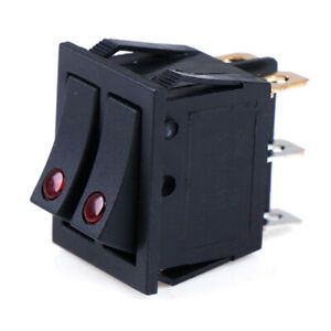 1PCS Rocker switch belt cat-eye switch two gang switch double switch CL