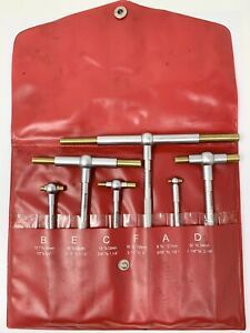 SPI 65378416 - 6pc 5/16 to 6&#034; Hardened Steel Satin Chrome Telescoping Gage Set