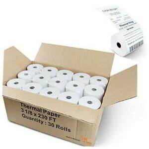 Thermal King, Thermal Credit Card Paper () [Thermal 3 1/8&#034; x 230&#039; - 30 Rolls