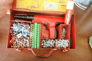 HILTI DX 350 POWDER ACTUATED NAIL GUN  w/ Case &amp; Tons of Extras Excellent Works