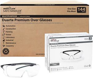 SAFE HANDLER Duarte Premium over Glasses | ANSI Z87.1, Impact Resistant Polycarb