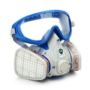 Silicone Full Face Respirator Gas Mask &amp; Goggles Comprehensive Cover Paint Chemi