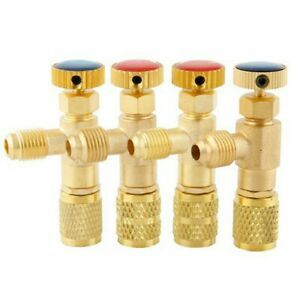 Copper Air Conditioning Charging Adapter For R22/R410A 1/4 Cooling Safety Valve
