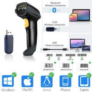 Eyoyo Wireless Bluetooth Barcode Scanner 1D Code Laser Reader For Linux Library