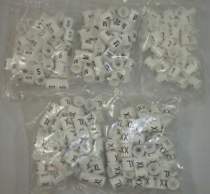 Hanger Garment Size Marker Tag Size S, M, L, XL &amp; XXL 250 Sizer Retail Store