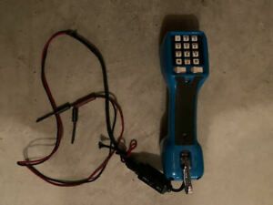 Harris Dracon TS21 Butt Set Telephone Test Lineman&#039;s Headset Phone Blue Untested