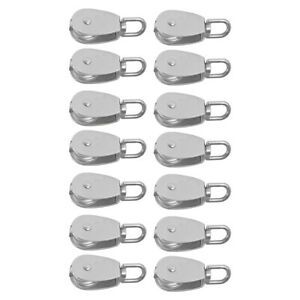 Set of 14 Stainless Steel Swivel Sheave Lift Wire Rope Pulley Block Tool