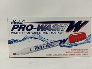 Case Of 12 Markal Pro-Wash Water Removable Paint Marker-Black-97033