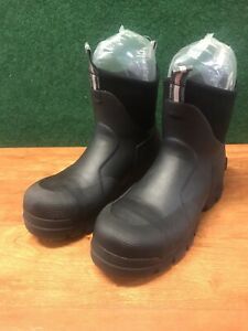 CAT Unisex Stormers 11&#034; Steel Toe Rubber Work Boot, Black, Size M-6/W-8 (P91146)