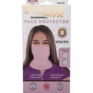 COPPER FIT Face Mask Gater | Youth Size Age 8+ Pink One Size *NEW - SEALED BOX*
