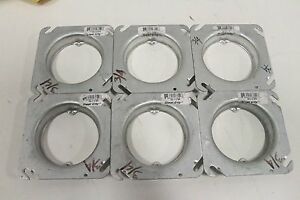 Lot of (6) Steel City 4&#034; Single-Receptacle Square Raised Cover
