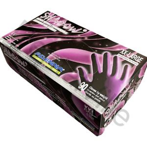 90 / Box Adenna SHD939 Shadow Nitrile Powder Free Exam Gloves, XX-Large, Black