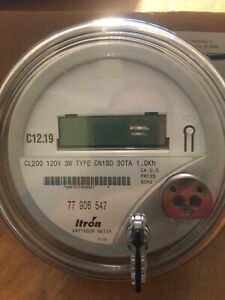 ITRON, WATTHOUR METER (KWH) CN1SD,, FORM 12S, 200A, 120V, 5 LUGS, NEW