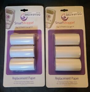 2 SmartShopper Roll Thermal Replacement Paper Refill - SS101 PR102 (AA2-4)