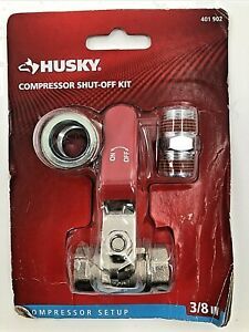 Husky 3-Piece 3/8in Vertical Air Shut-Off Kit Missing Steel Adaptor # 401902
