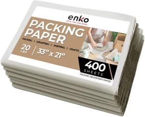 enKo - Newsprint Packing Paper Sheets for Moving Boxes - Packing Supplies 400 20