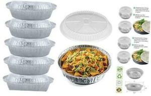 Pack - 7 Inch Round Aluminum Pans, with Clear Plastic Lids. Round 7 inch 55