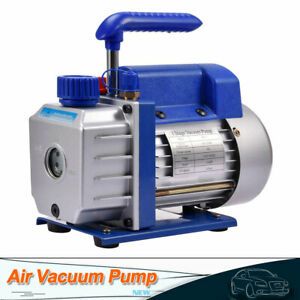 3CFM Rotary Vane Vacuum Pump Single Stage HVAC 1/4HP Air Conditioning A/C Deep